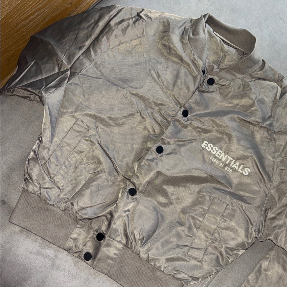 Fear of God Essentials Metallic Bomber Jacket